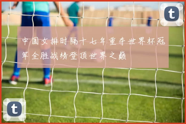 中国女排时隔十七年重夺世界杯冠军全胜战绩登顶世界之巅